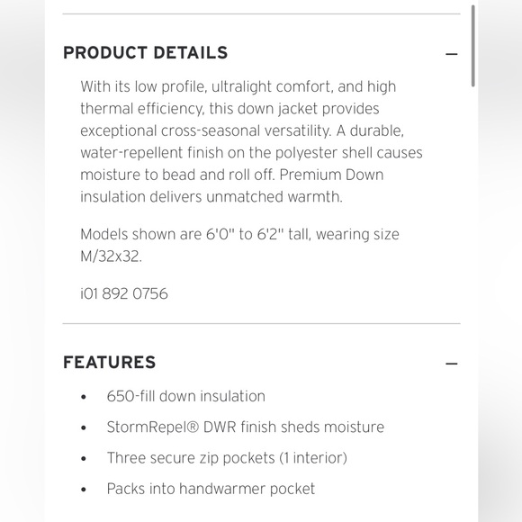 Eddie Bauer Microlight Packable Down Jacket - Picture 4 of 6